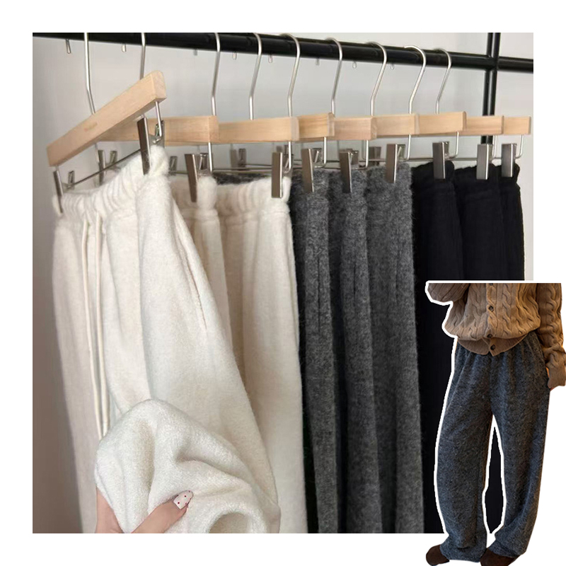 宽松阔腿女士直筒弯刀裤