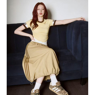 032420~「雨琦假两件拼色短袖」韩系！假两件拼接设计女士短袖T恤