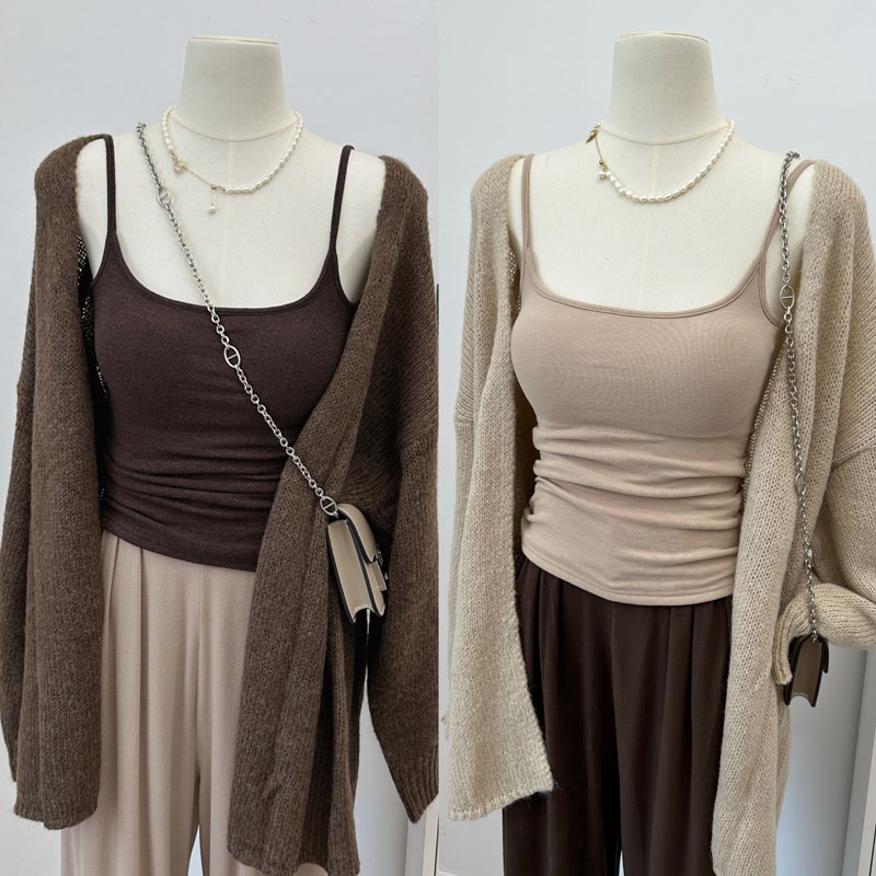 慵懒棉质开衫无扣披肩