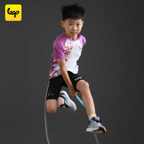 loopsport儿童跳绳服装花样竞速专用比赛训练服国风速干体能队服