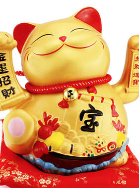 石小虎创意摇手招财猫开业礼品陶瓷家居摆件办公室工艺品装饰摆件