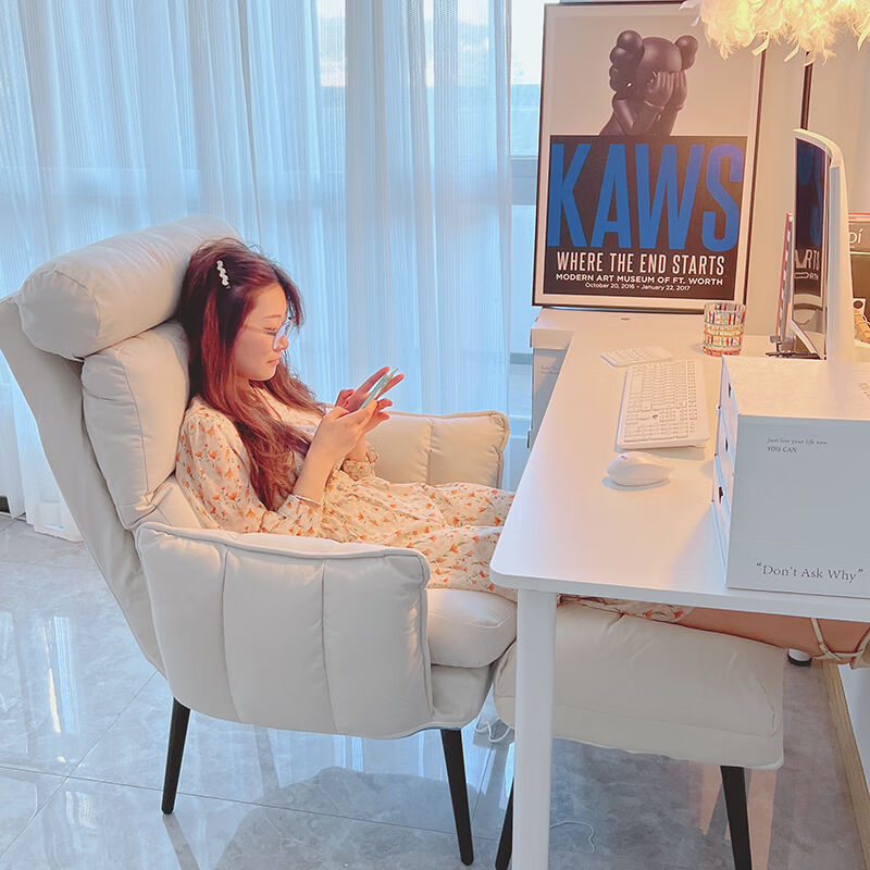 英斯迪尔（INSDEA）家用电脑椅舒适久坐沙发椅休闲懒人椅书房办公