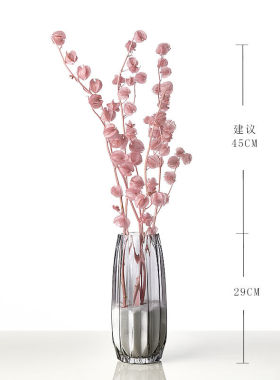美学黑客餐桌卧室客厅粉色干花花束装饰摆件和花瓶套装家居摆设兔