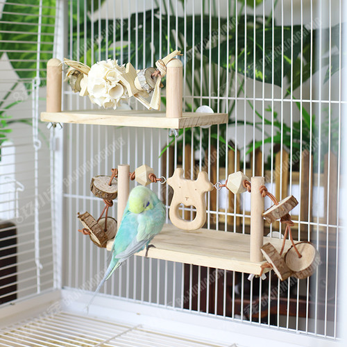 8玖-鹦鹉通草球站台跳台啃咬玩具鸟仓鼠用品木质踏板跳板花椒木