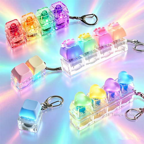 Luminous and shiny keyboard fidget toy clicker键盘解压玩具