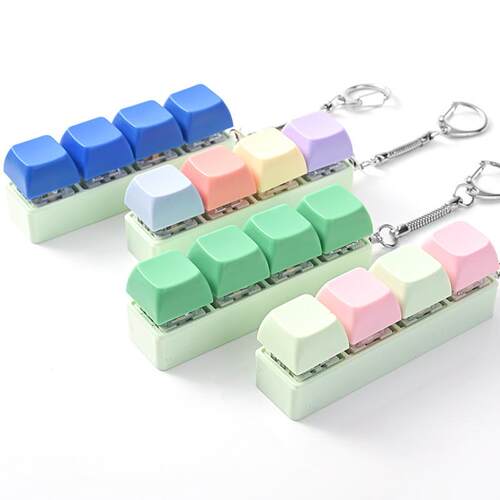 clicker keyboard fidget toy 解压玩具按键捏捏乐钥匙扣小挂件