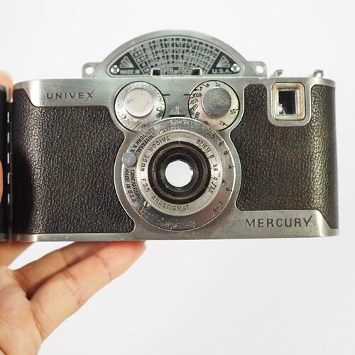 中古董水星Univex Mercury 一代机旁轴135胶片相机半格取景宇宙牌