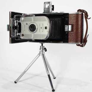 快门工作 折叠机械胶片相机 1945年美国古董宝丽来95 大皮腔相机