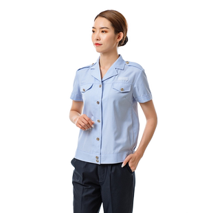 英皇护盾税服夏装短袖工服男女半袖夏裤夏裙短袖夹克