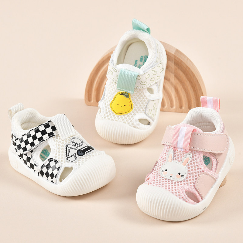 宝宝凉鞋男夏季学步鞋0一1-2岁婴儿防滑软底婴幼儿网鞋女宝宝鞋子