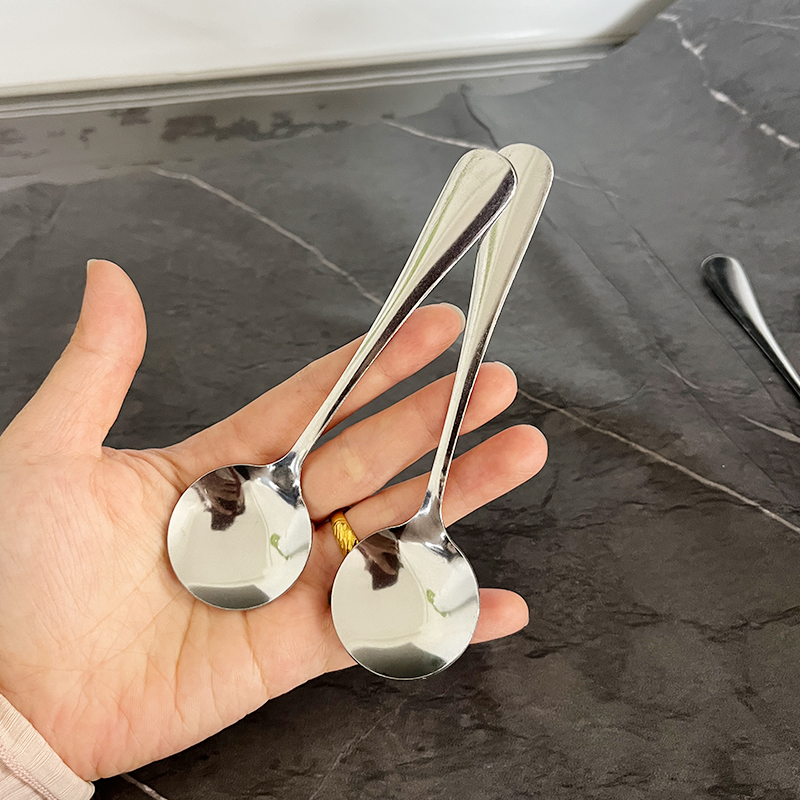 加厚不锈钢圆头勺子咖啡搅拌勺子