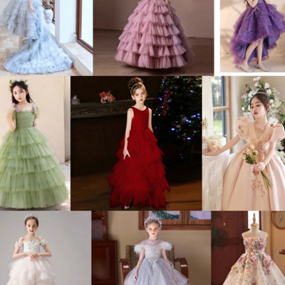 出租赁高端儿童礼服小众轻奢花童生日party公主裙主持人钢琴比赛