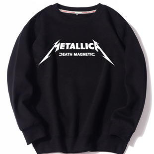 metallica 金属制品摇滚乐队卫衣 男女秋冬装加绒套头圆领卫衣