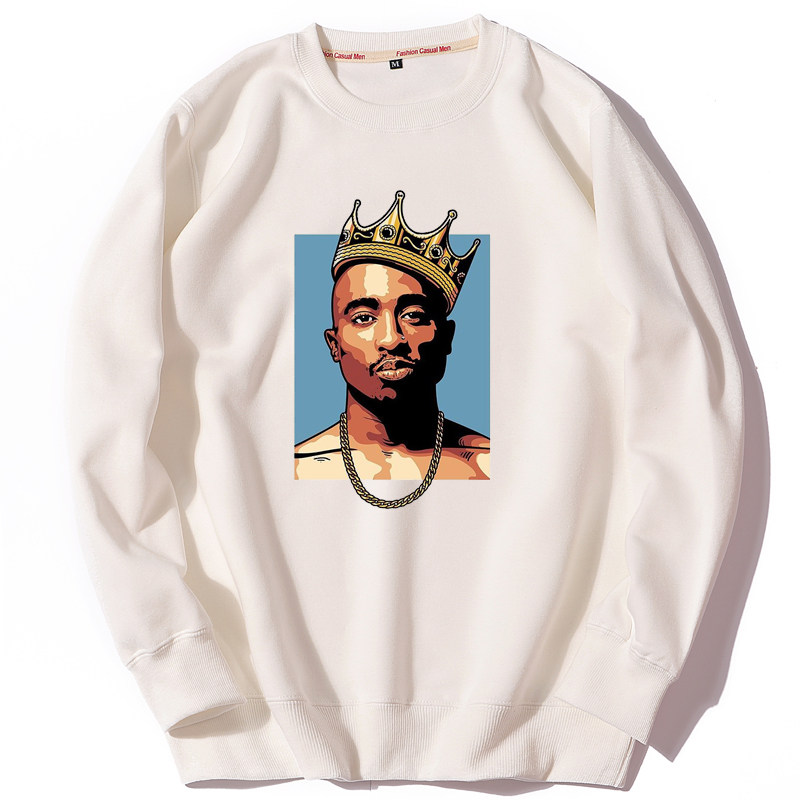 摇滚匪帮加绒圆领卫衣