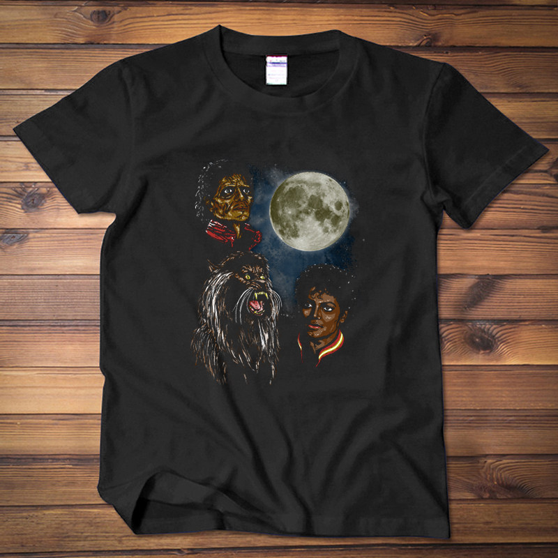 MJ 迈克尔杰克逊 Michael Jackson Thriller颤栗 狼人男女短袖T恤