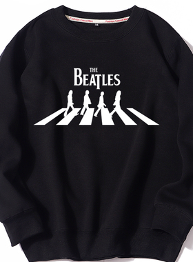 披头士 甲壳虫 The Beatles摇滚乐队卫衣 男女秋冬装加绒圆领卫衣