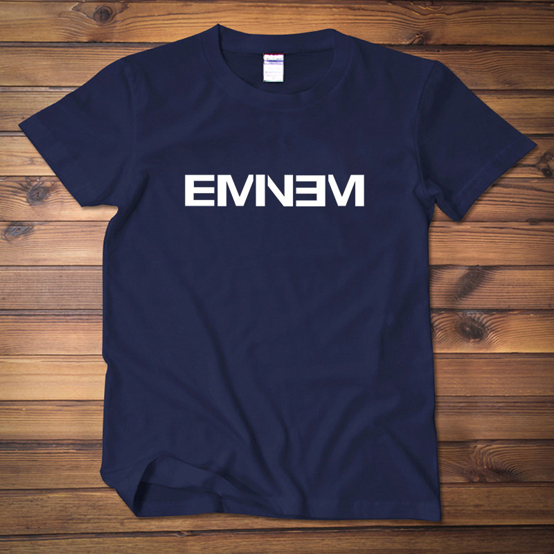艾米纳姆t恤eminem 简约字母印花阿姆男女宽松短袖夏天音乐欧美风