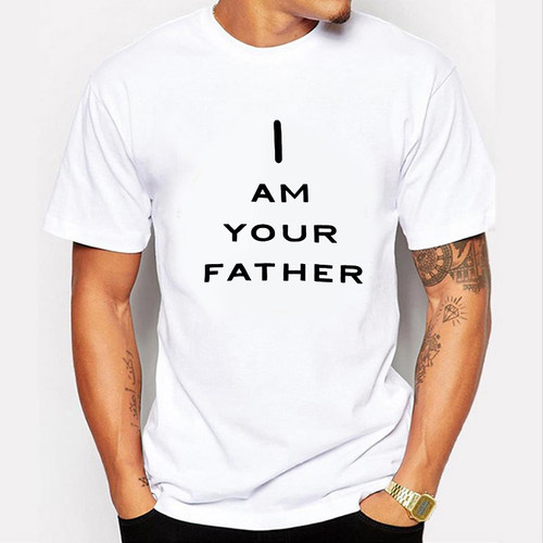创意短袖t恤I am your father字母我是你爸爸恶搞个性男半袖棉