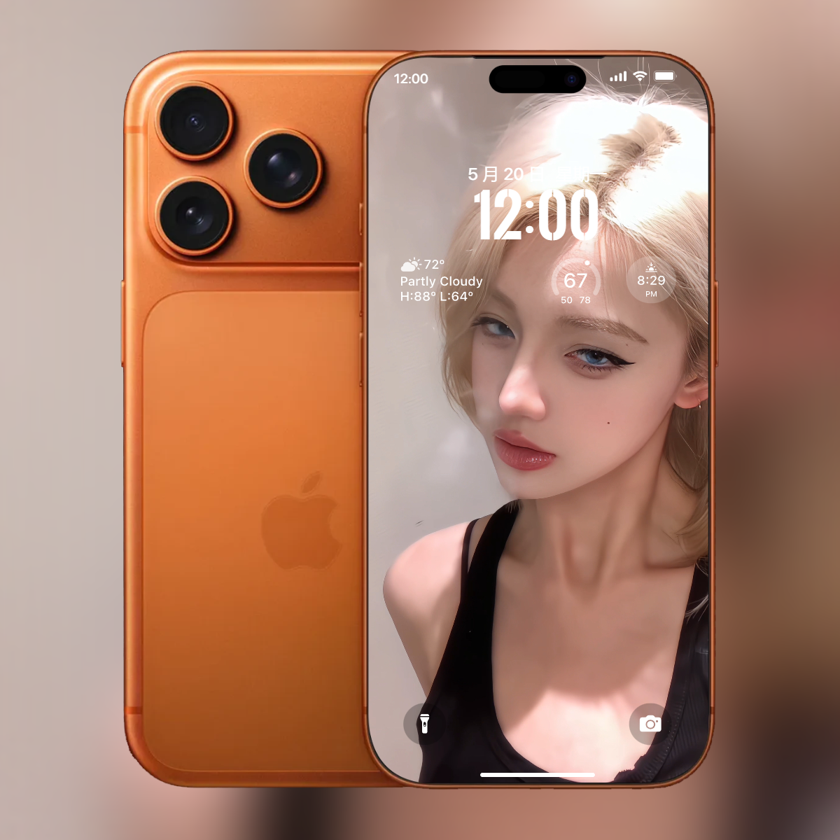 美女吐烟雾动态壁纸高清4k苹果安卓实况照片iPhone超清手机壁纸图