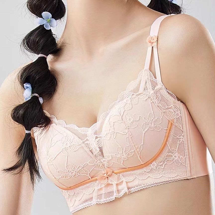 依雪纷内衣6112莫代尔中厚AB杯上托防下垂聚拢聚拢小胸收副乳文胸