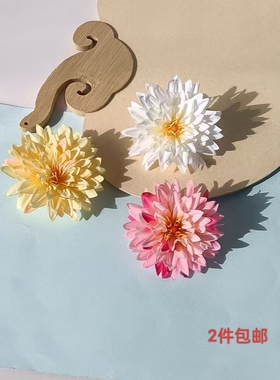 发卡仿真花朵耳边夹子菊花u形夹