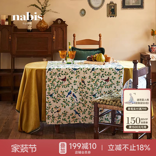 复古现代轻奢高级感餐桌茶几盖布A 蜡笔派鹦鹉桌布英式 孤品4折