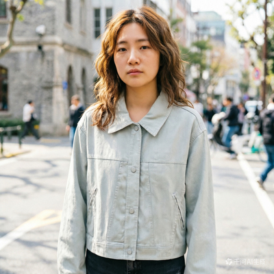 新品女时尚气质短款百搭宽松韩版外套79018