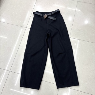 弯刀阔腿裤 高腰显瘦休闲直筒西装 女8170 女装 加绒新款