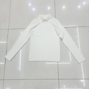 潮6897 百搭内搭上衣羊毛针织衫 翻领打底衫 女2025秋冬新款