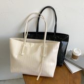潮大容量单肩包韩版 百搭质感复古时尚 大包包女2020新款 手提托特包