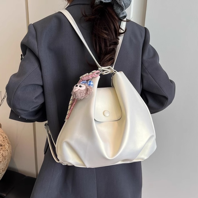 珠光单肩托特时尚百搭双肩包