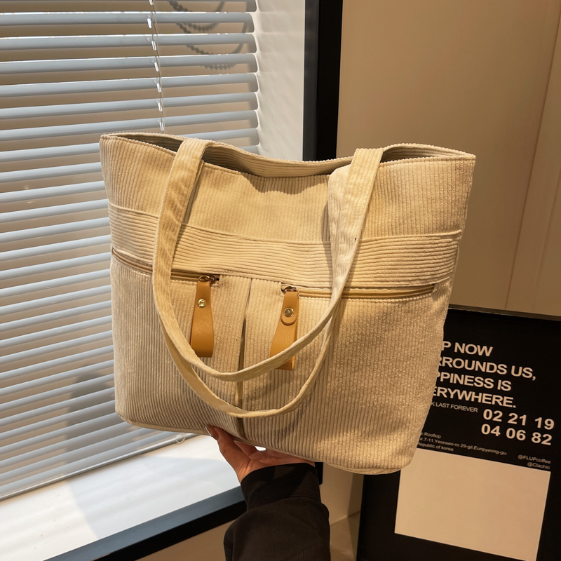 赫雅灯芯绒托特包超低价