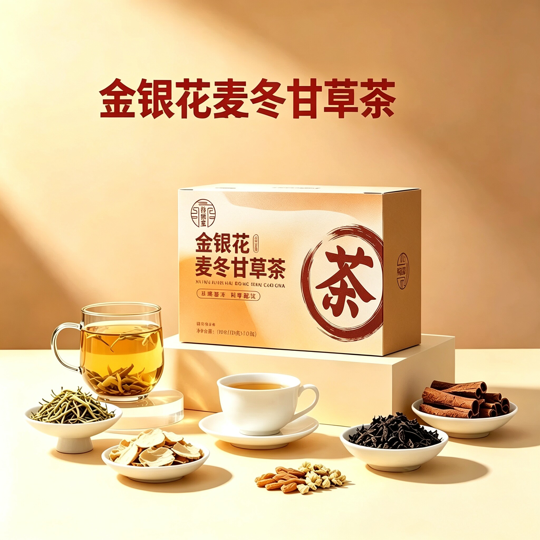 金银花麦冬甘草茶正品医官方枇杷甘草汤方养生茶包初冲泡水喝的茶图片