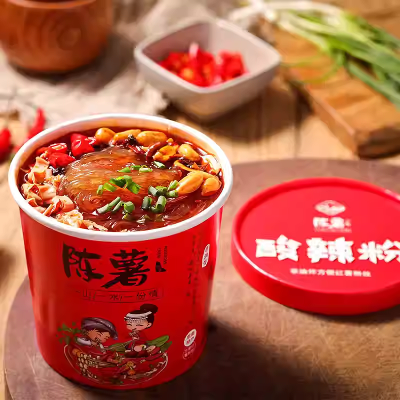 贵州铜仁特产思南陈薯酸辣粉重口味红薯粗细粉条冲泡红著粉12桶装