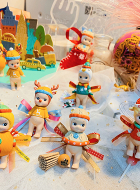 正版sonny angel丘比圣诞限量车载天使娃娃空调夹车载香薰出风口