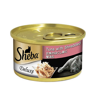 特选·泰国 - Sheba 金罐吞拿鱼蟹肉汤汁猫罐头85克 - 宠物猫猫粮