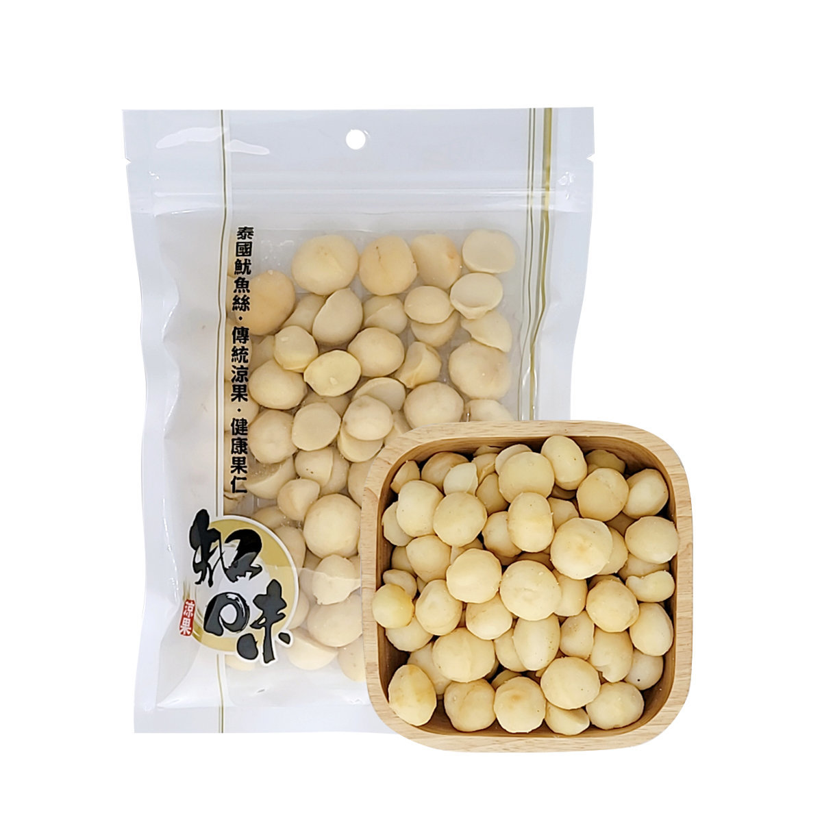 JJ Food盐焗夏威夷果仁150克健康零食烘烤坚果办公室零食非去壳版