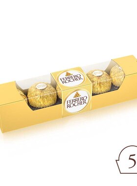 意大利进口 费列罗FERRERO ROCHER金莎朱古力5粒装62.5克送礼佳品