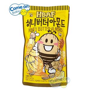 HBAF 蜂蜜牛油杏仁190克办公室零食坚果袋装高端健康零食包装进口