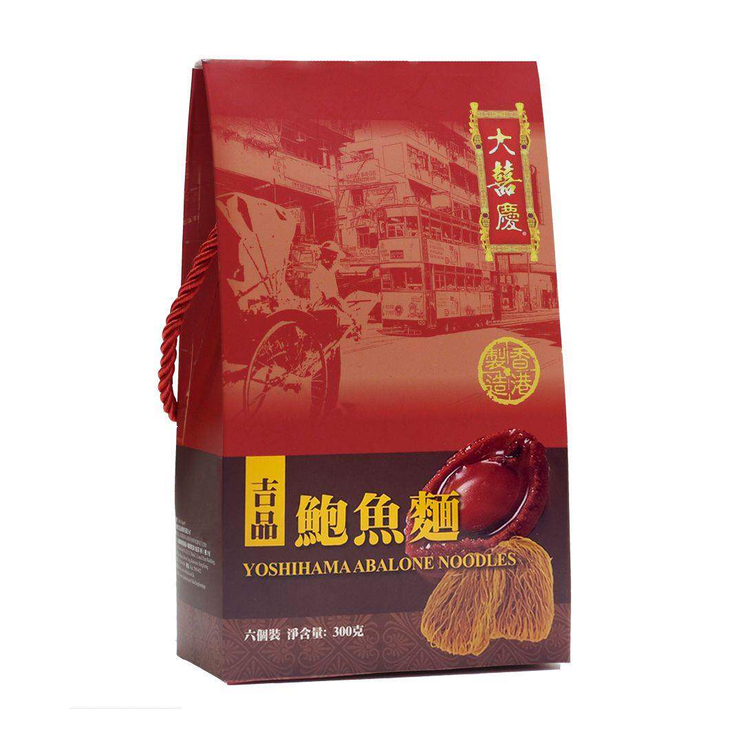 大囍庆 - 吉品鲍鱼面手挽装粗面6个装传统手工制作香港特色干面