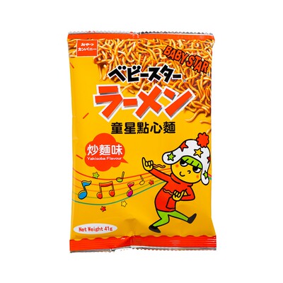 童星点心面炒面人气炒面味脆口惹味入口浓郁香味满泻41G