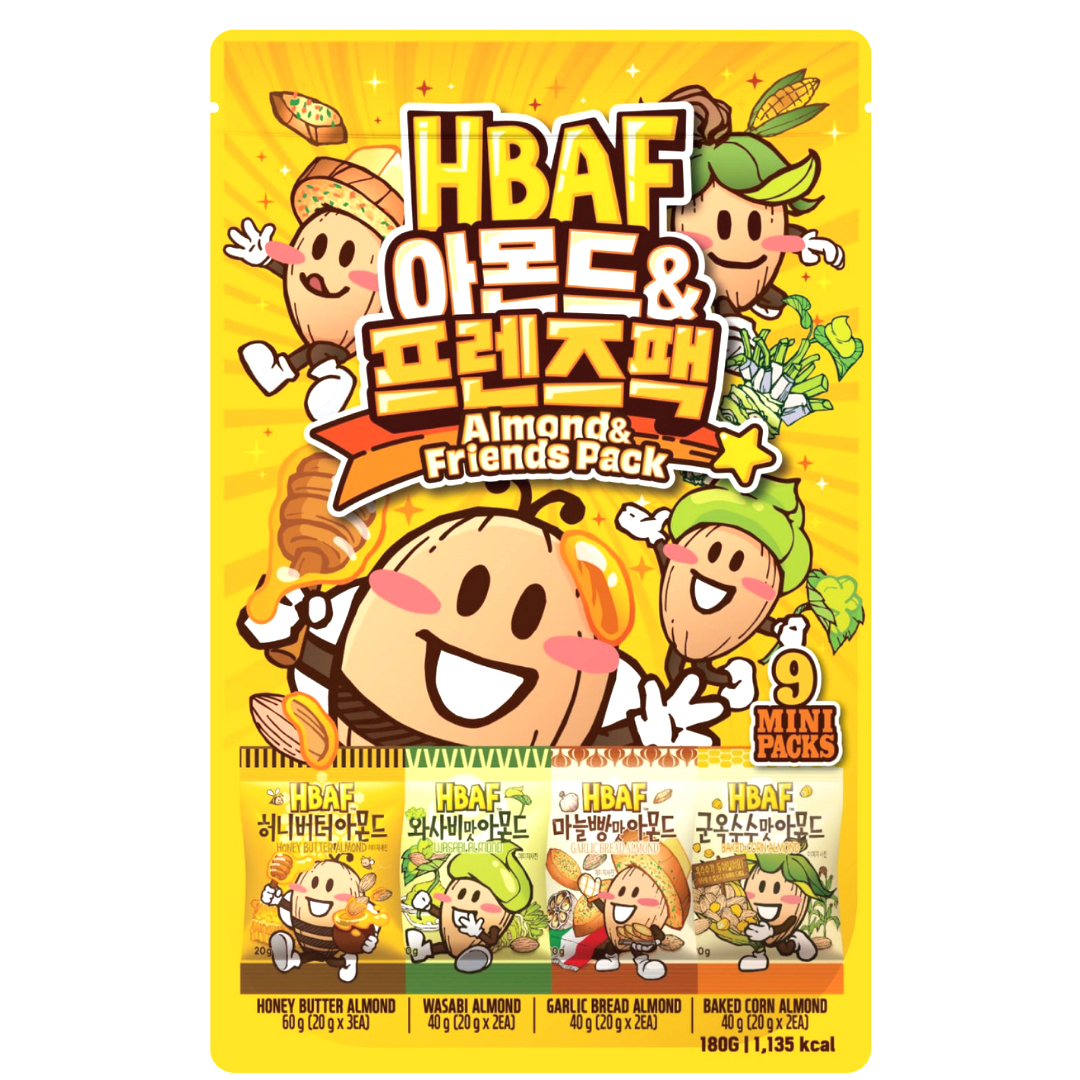 HBAF 蜂蜜牛油杂锦杏仁180g健康零食混合坚果独立小包装休闲零食
