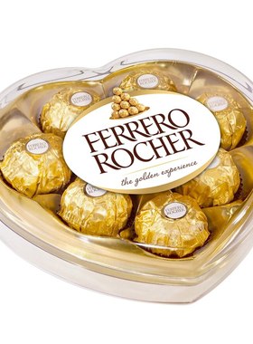 意大利进口 费列罗FERRERO ROCHER金莎朱古力８粒装心形礼盒100克