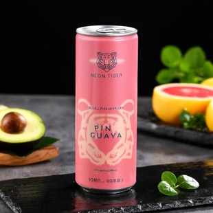 网红香港进口NEON TIGER-粉红番石榴果汁苏打健康汽水低糖330MLX6