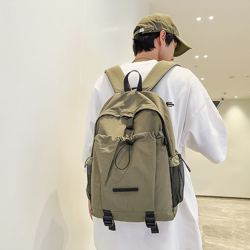 尼龙轻便双肩包男女生2025新款大容量户外旅游登山背包书包电脑包