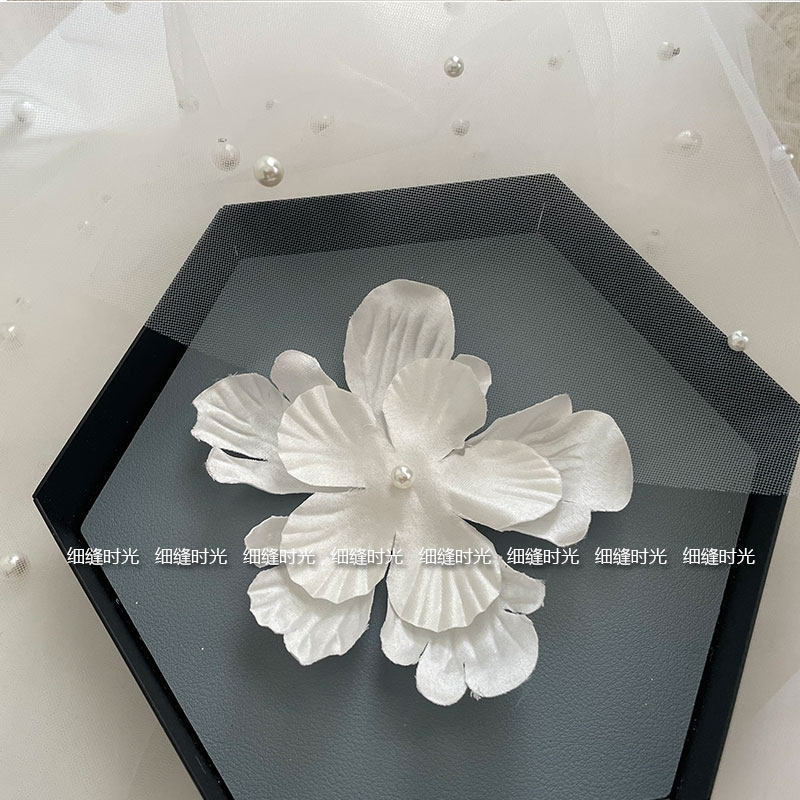 白色花朵衣领小花层次手工花DIY装饰服装衣腰间裙摆辅料配件朵花