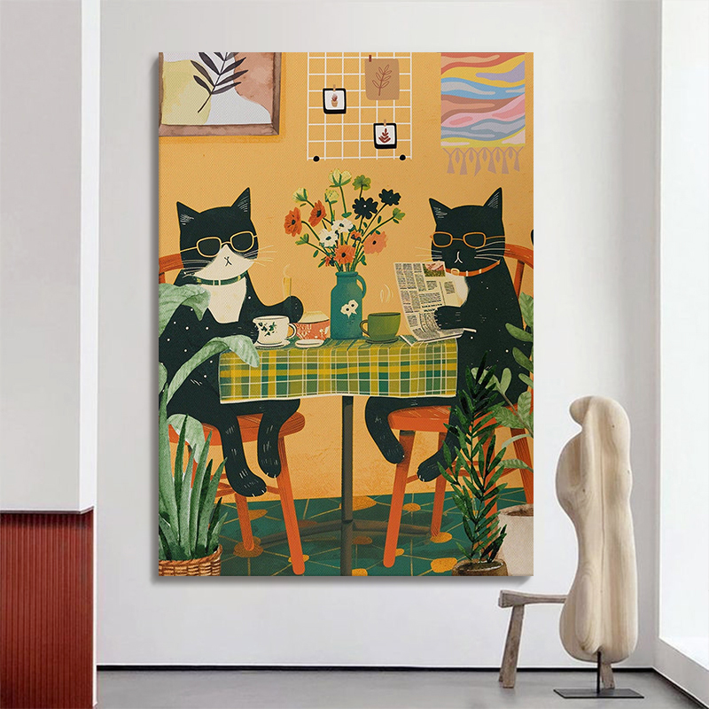 意式极简玄关大幅装饰画