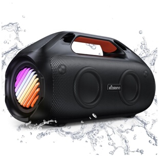 出口老美100W手提蓝牙音箱4喇叭2振膜重低音立体声IPX7防水可串联