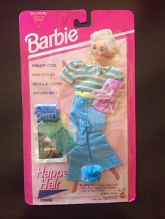 古董 芭比娃娃 休闲娃衣套装 Happening Hair Barbie 1993