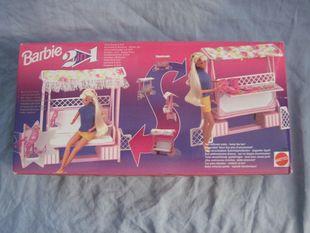 1993 庭院烧烤家具 古董芭比娃娃 Swing Grill Porch 秋千 BARBIE